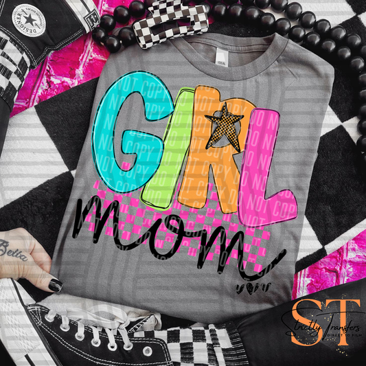 Girl Mom Checkmate Direct to Film Transfers