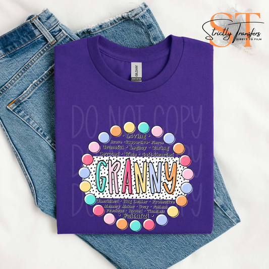 Granny words of Affirmation Direct to Film Transfers