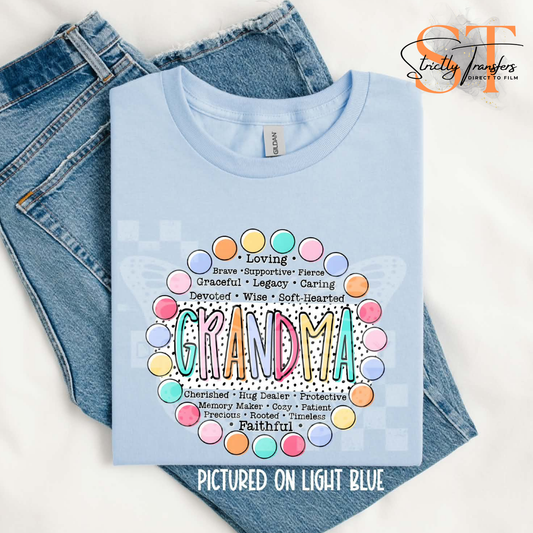 Grandma words of Affirmation Direct to Film Transfers