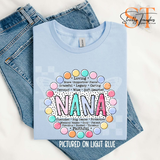 Nana words of Affirmation Direct to Film Transfers