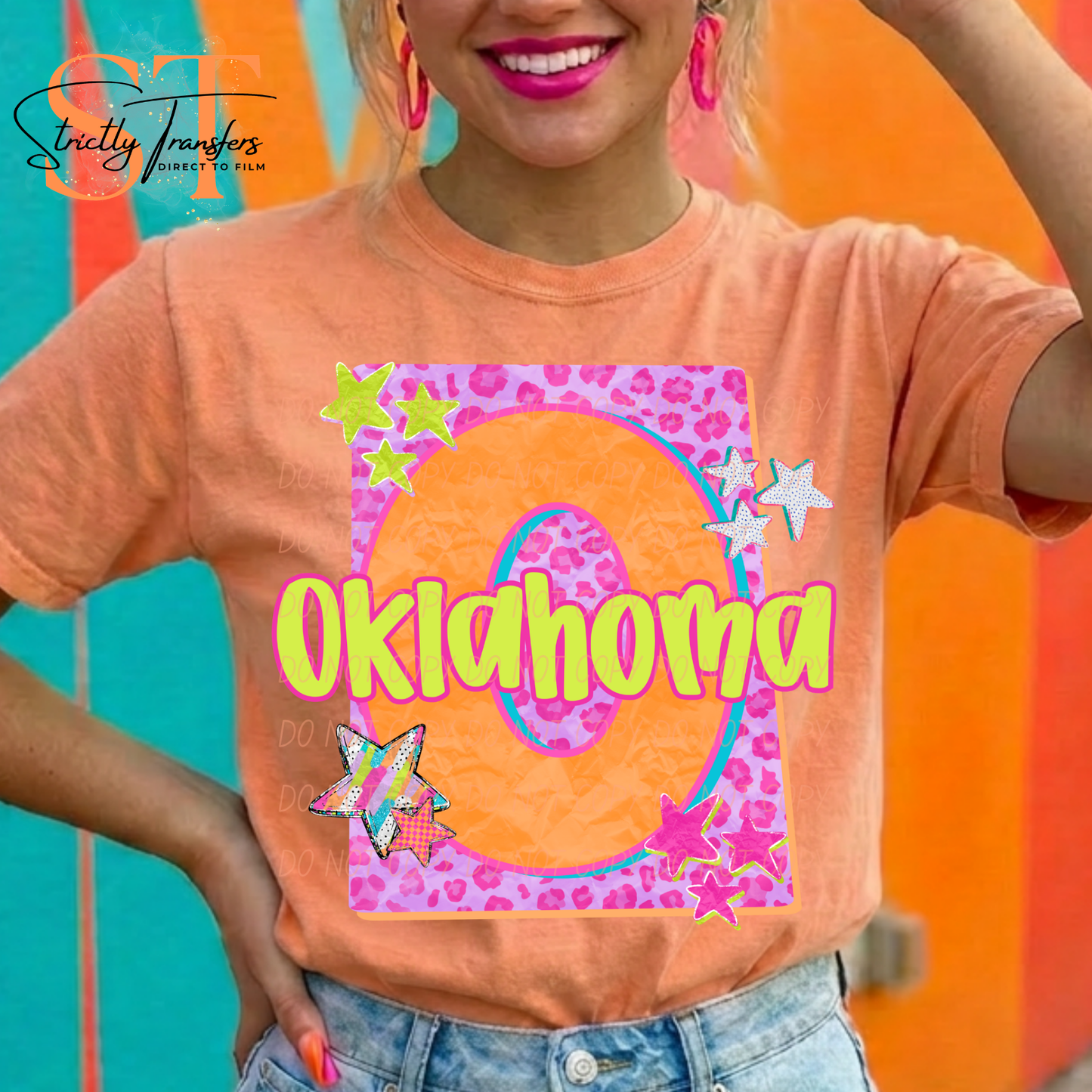 Oklahoma Bright Leopard Direct to Film Transfers