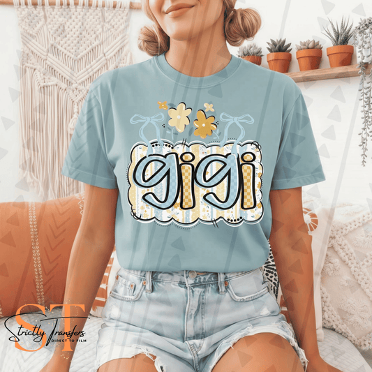 Gigi Checkered Floral Direct to Film Transfers