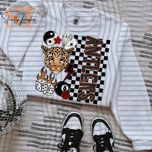 Antlers Edgy Mascot Direct to Film Transfers