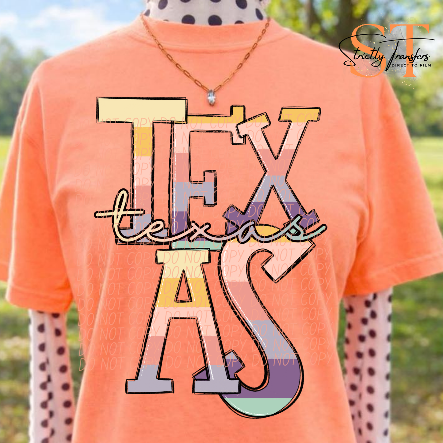 Texas Pastel Direct to Film Transfers