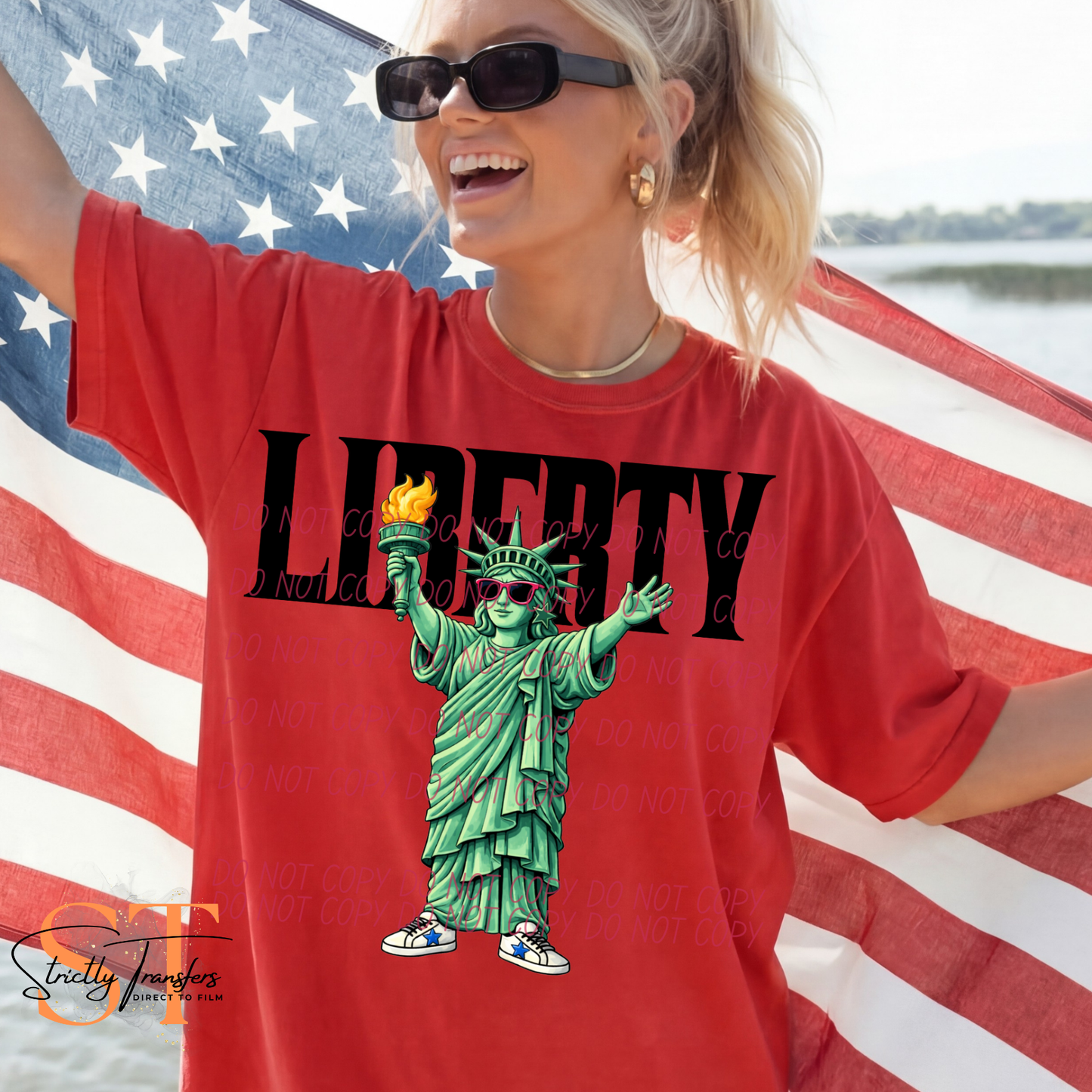 Liberty Statue Converse Direct to Film Transfers