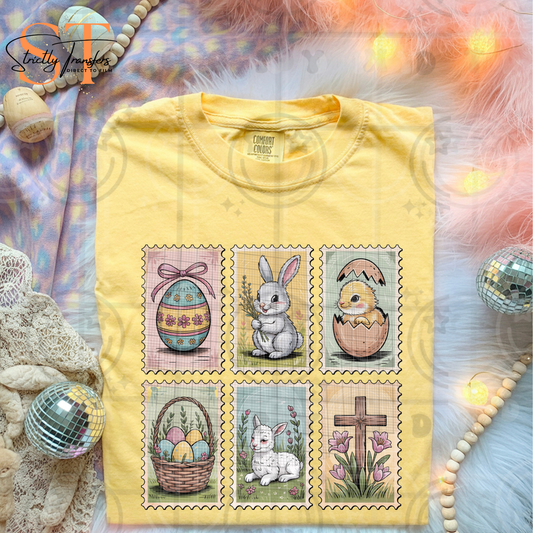 Easter Stamps Direct to Film Transfers