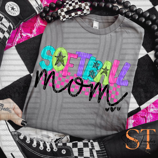 Softball Mom Checkmate Direct to Film Transfers