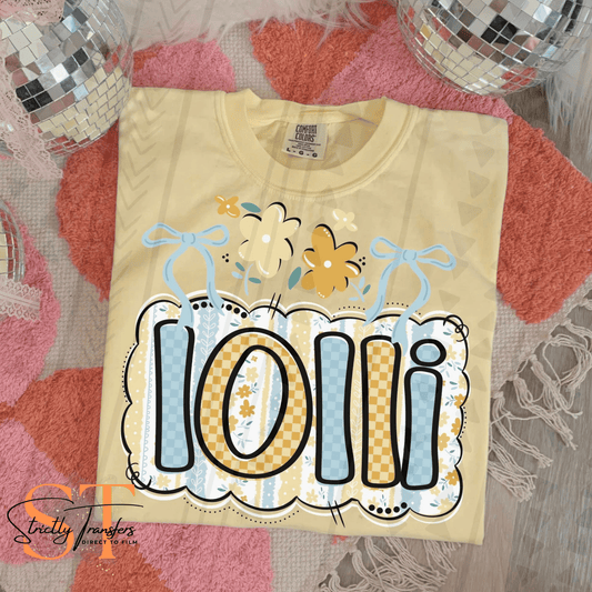 Lolli Checkered Floral Direct to Film Transfers