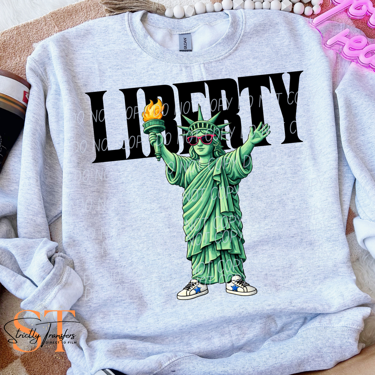 Liberty Statue Converse Direct to Film Transfers