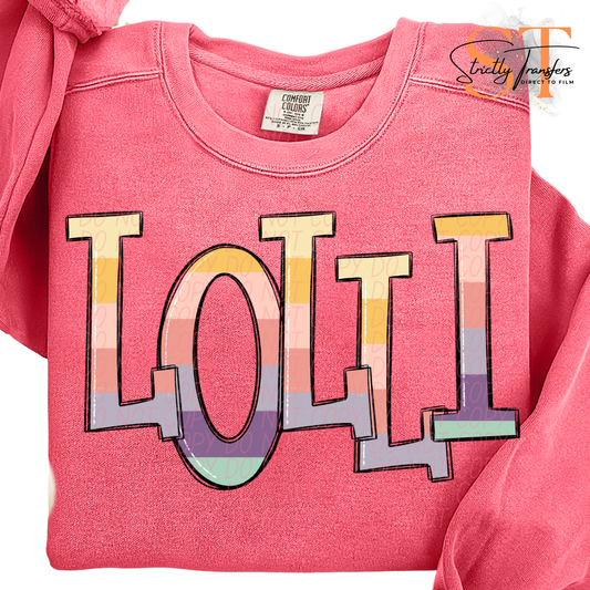 Lolli Pastel Direct to Film Transfers