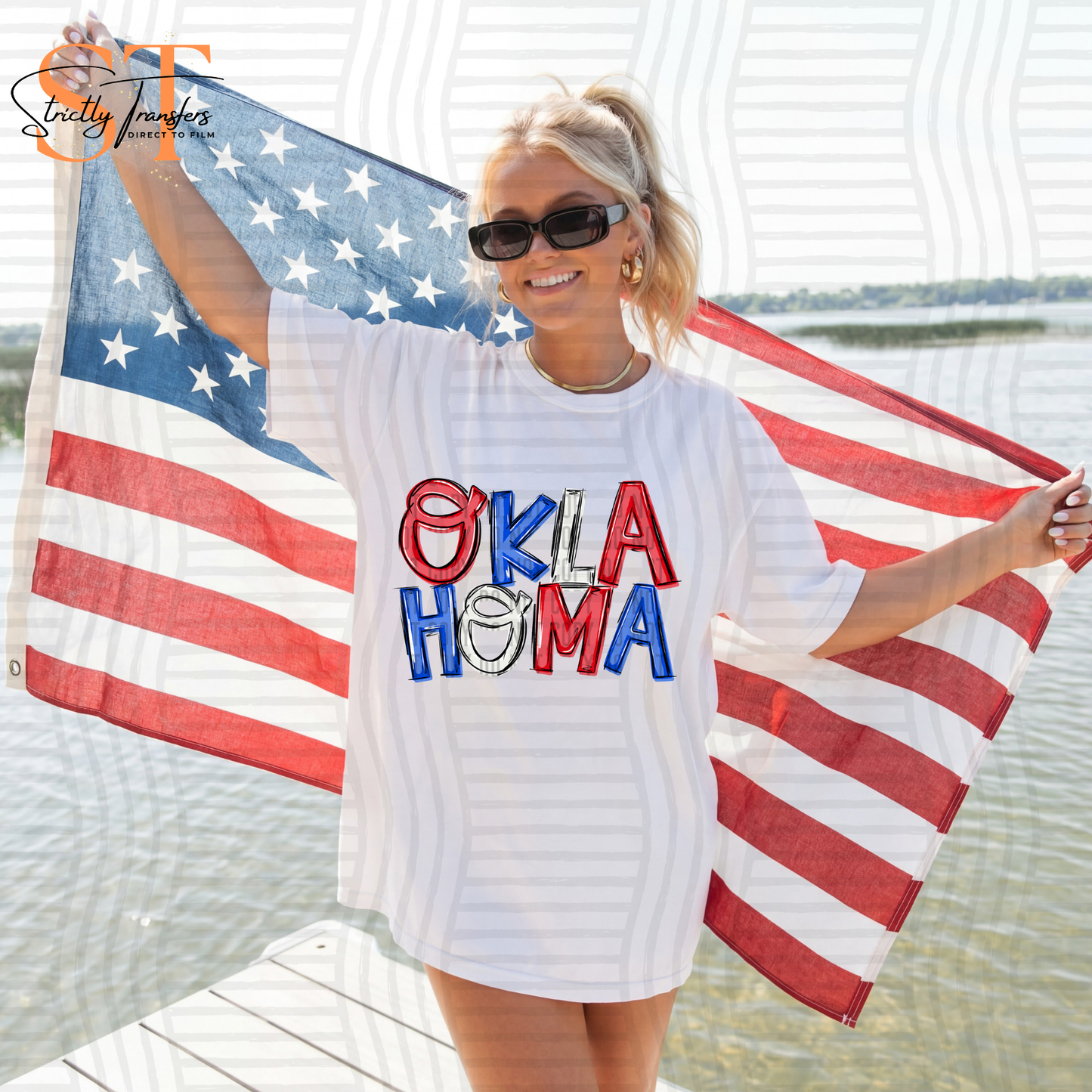 Patriotic Oklahoma Direct to Film Transfers