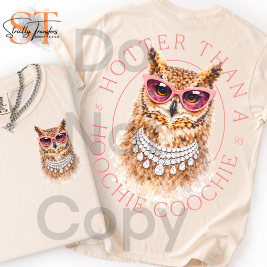 Hotter than a Hoochie Coochie Vogue - pocket detail included Direct to Film Transfers