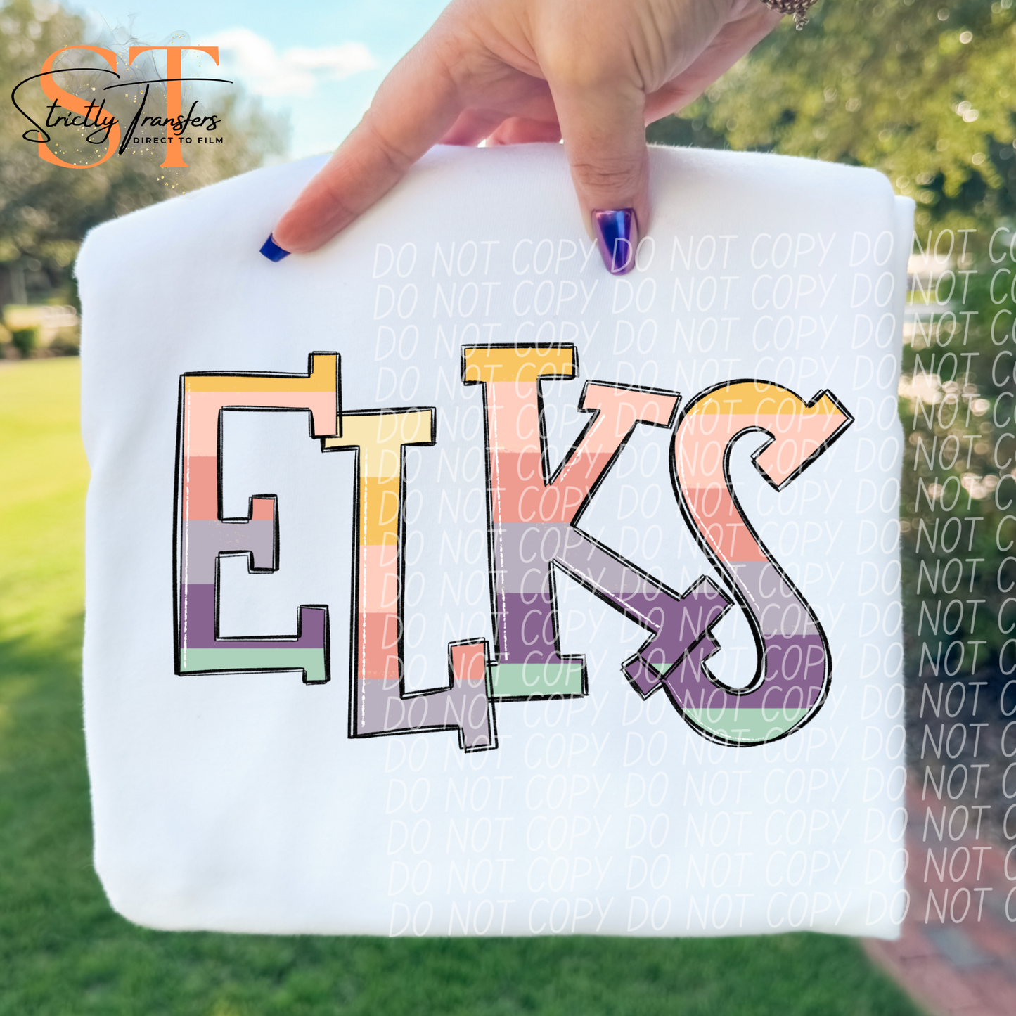 Elks Pastel Mascot Direct to Film Transfers