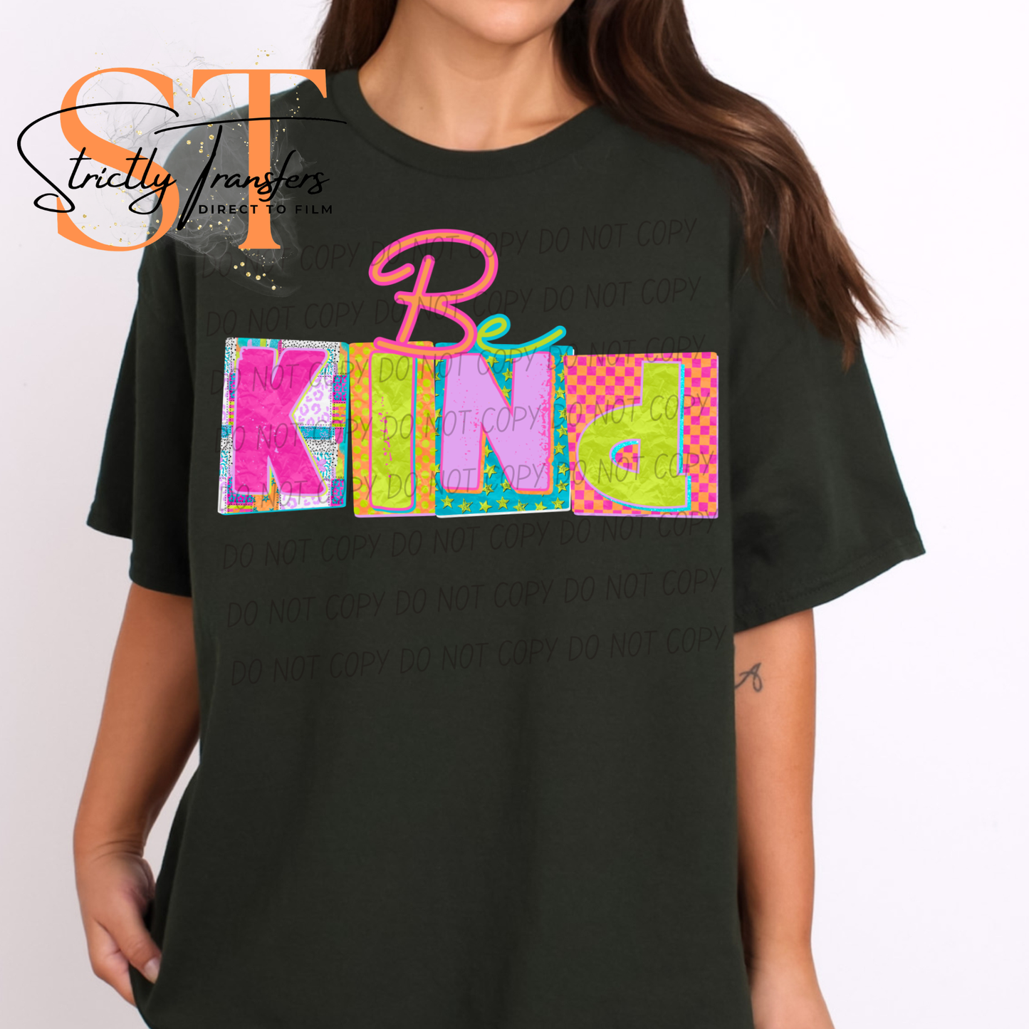 Be Kind Ransom with Script Letters Direct to Film Transfers