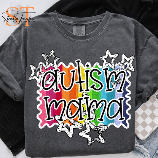 Autism Mama Rainbow Direct to Film Transfers