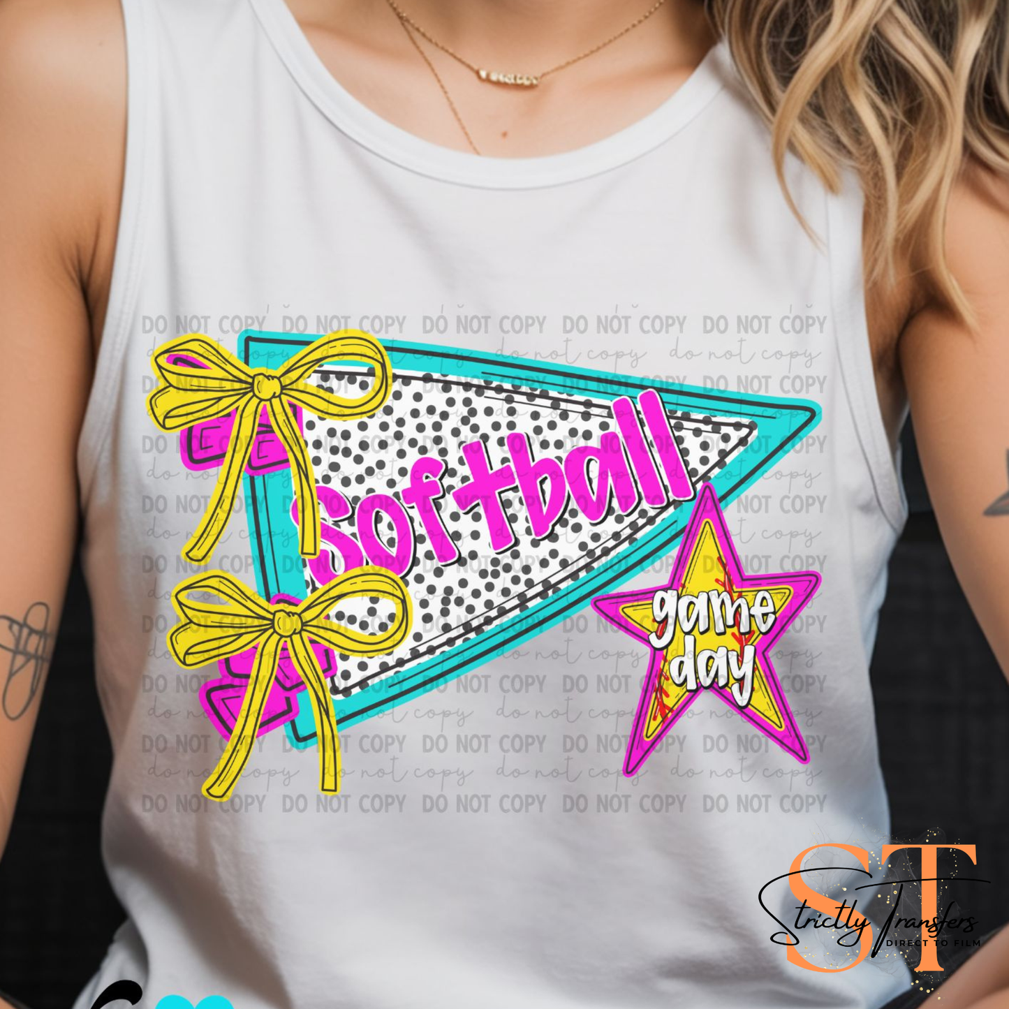 Softball Flag Direct to Film Transfers