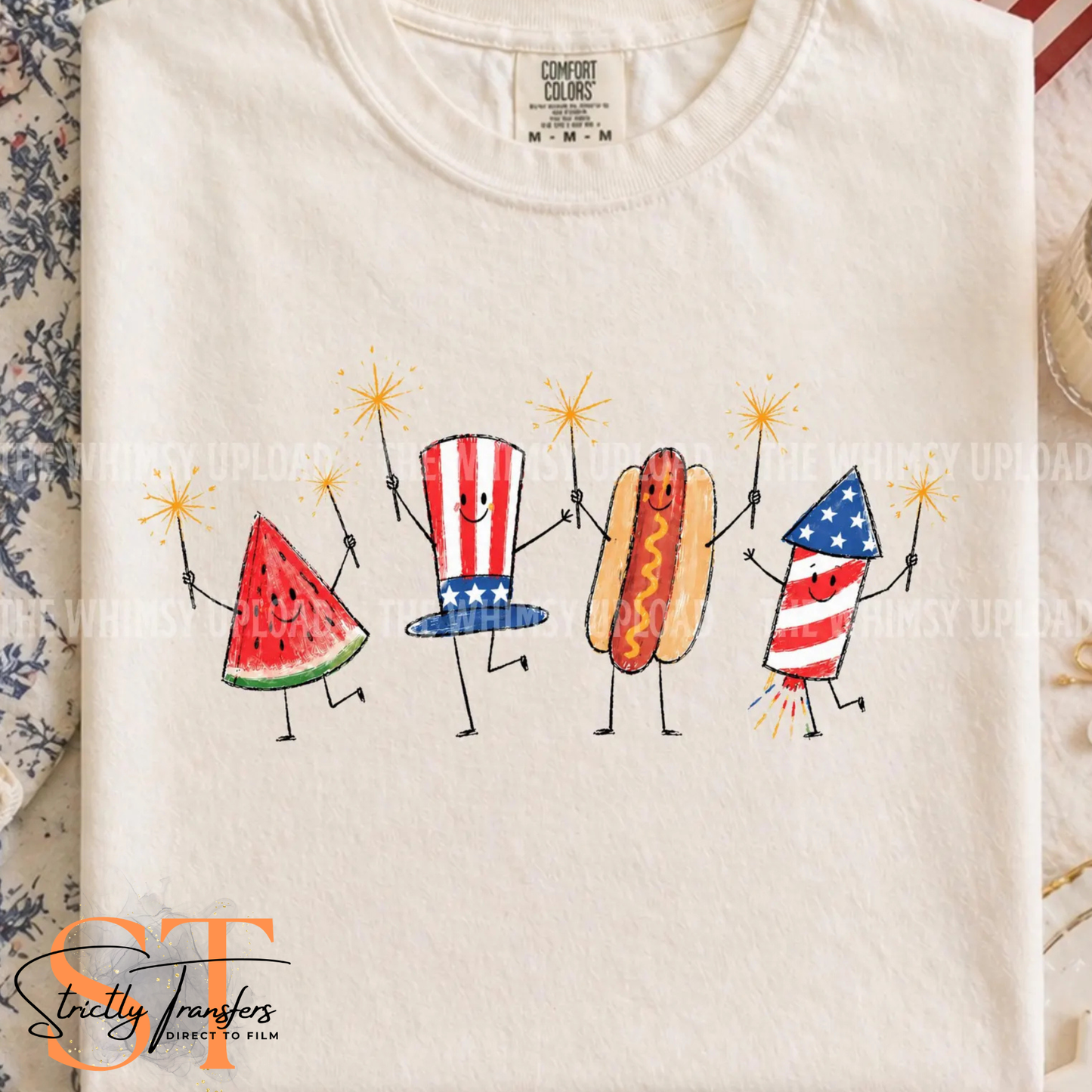 Patriotic Doodle Direct to Film Transfers