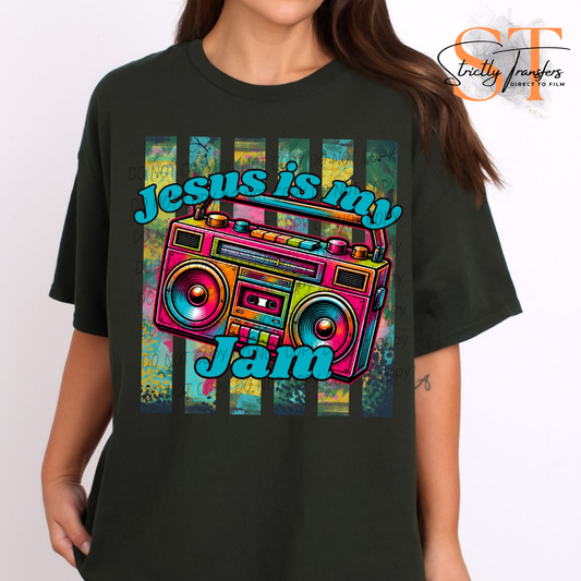 Jesus is my Jam Boombox Direct to Film Transfers