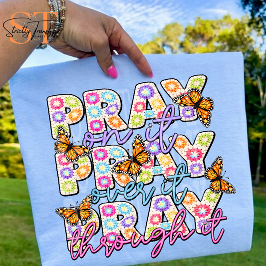 Pray on It Crochet Direct to Film Transfers