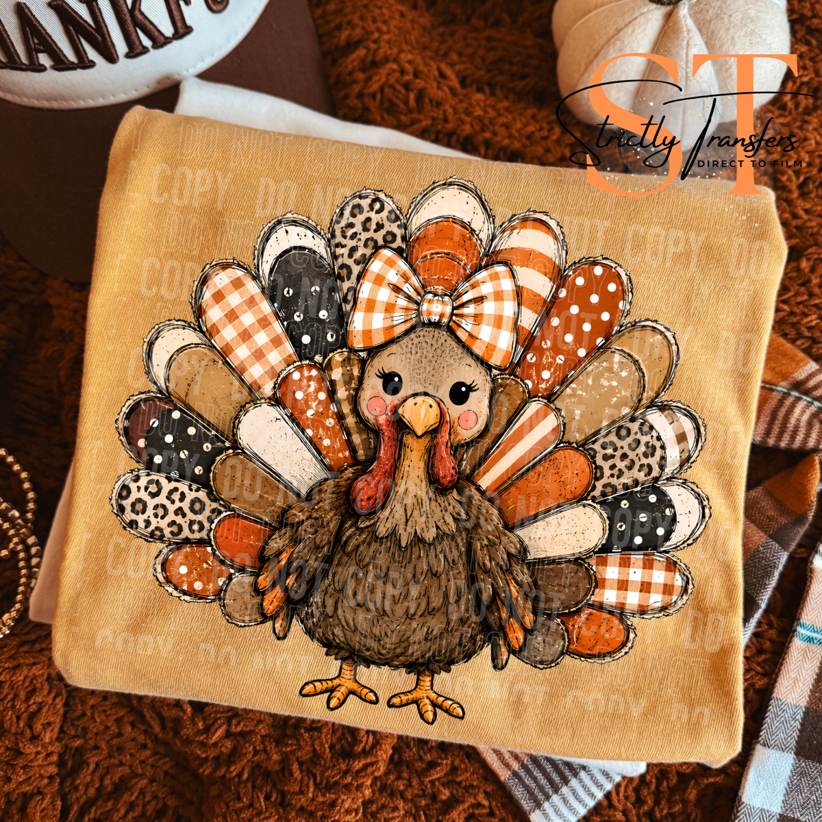 Patterned Girl Turkey Direct to Film Transfers