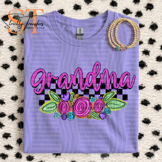 Grandma Floral Direct to Film Transfers