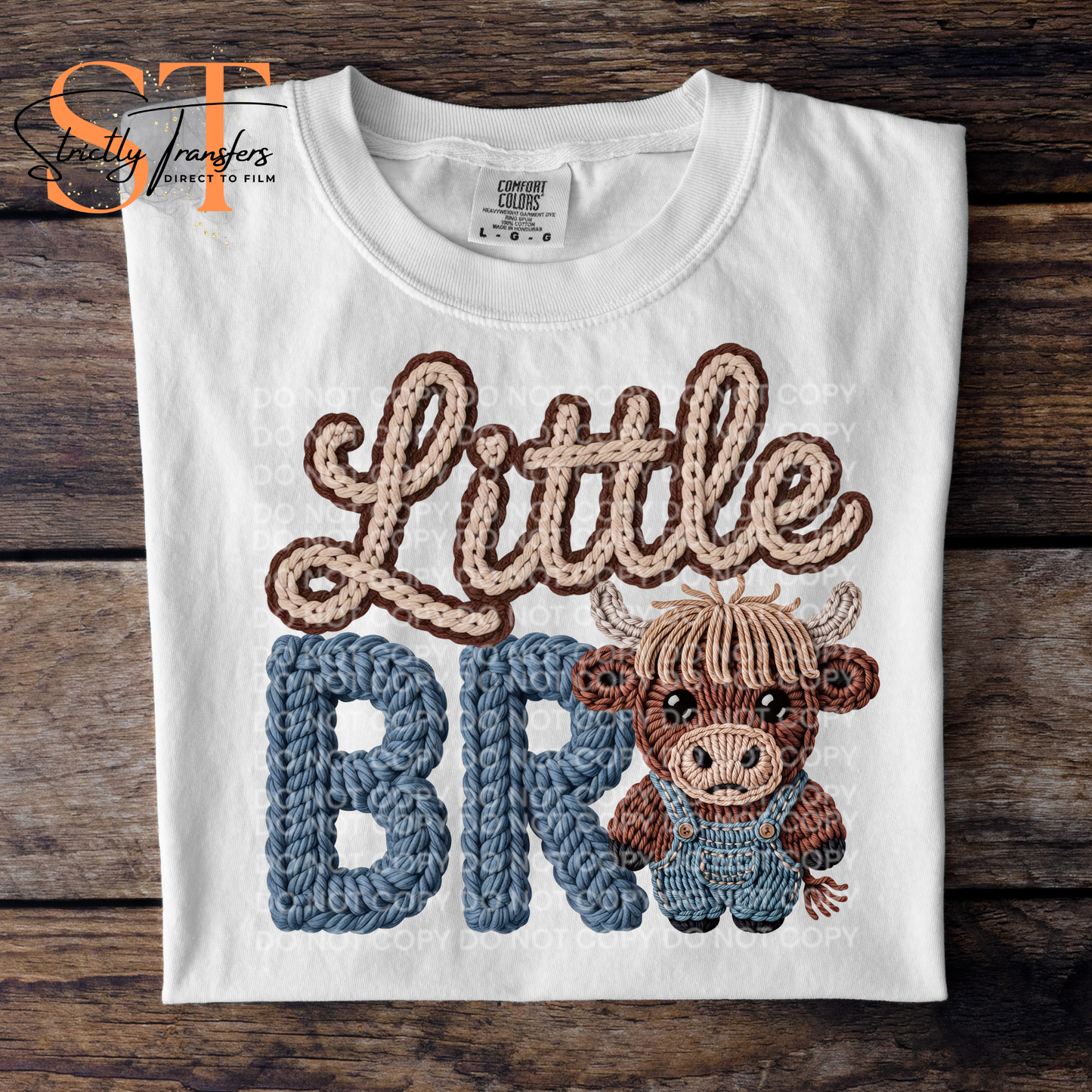 Little Bro Cow Direct to Film Transfers
