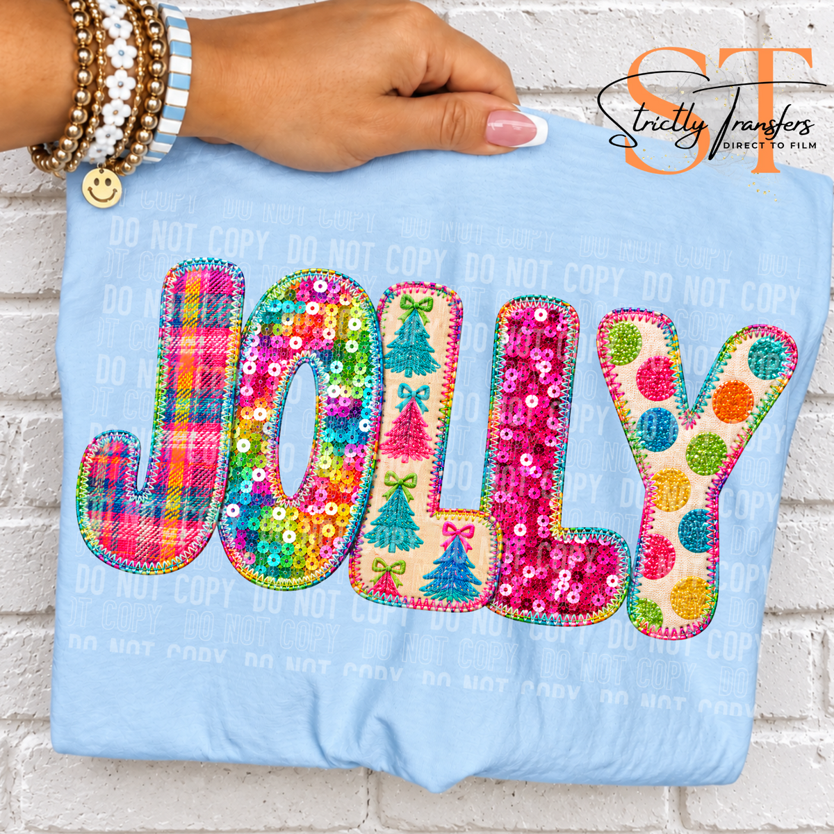 Jolly Faux Sequin Direct to Film Transfers