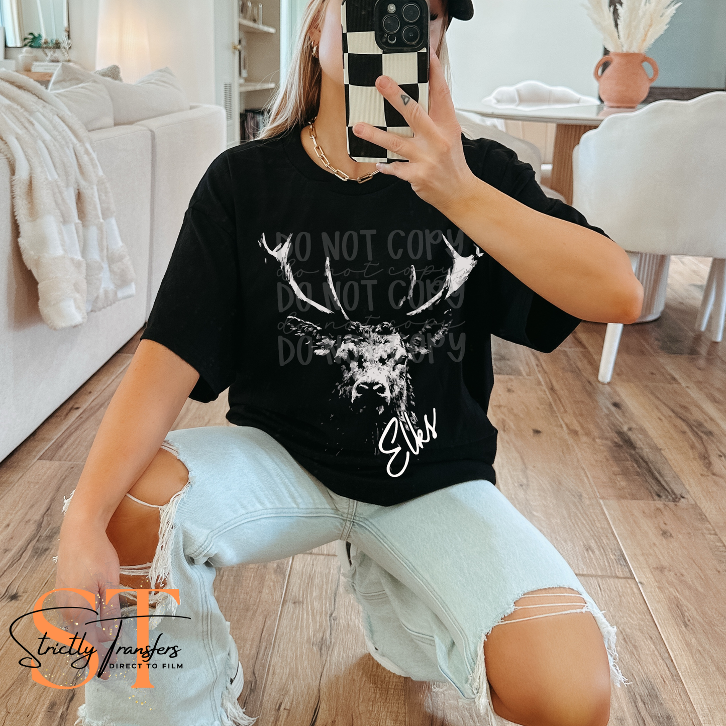 Elks Aggressive Mascot Direct to Film Transfers