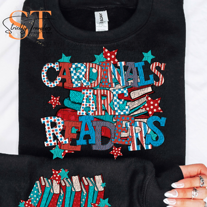 Cardinals are Readers (Arm Design Option Available) Direct to Film Transfers