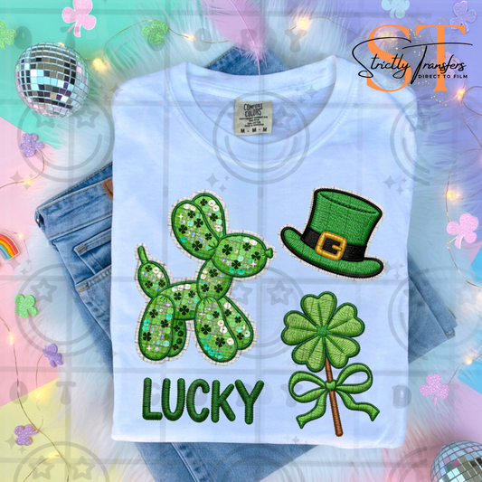 Lucky Balloon Dog Collage Direct to Film Transfers