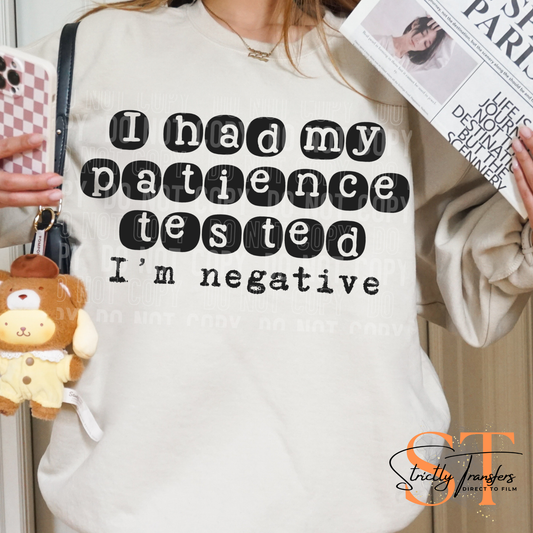 I had my Patience Tested Direct to Film Transfers