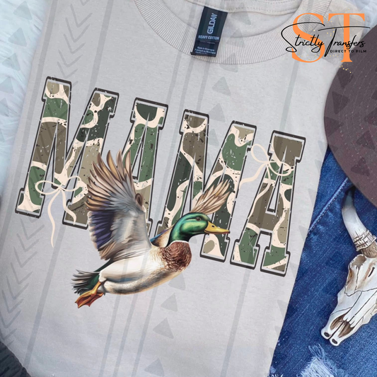 Mama Camo Mallard Direct to Film Transfers