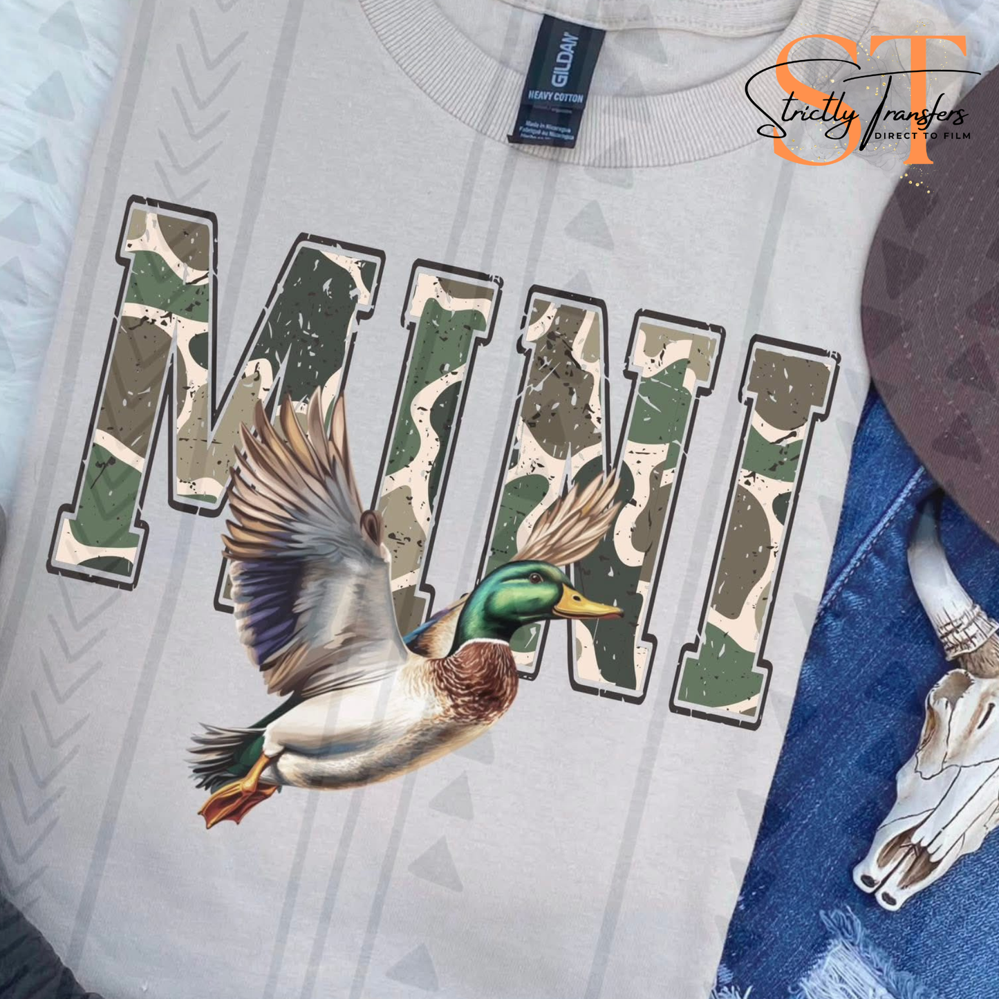 Mini Camo Mallard Direct to Film Transfers