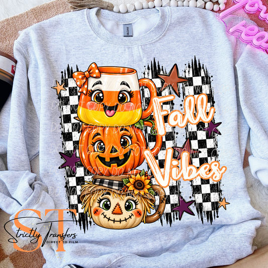 Fall Vibes Halloween Mugs Direct to Film Transfers
