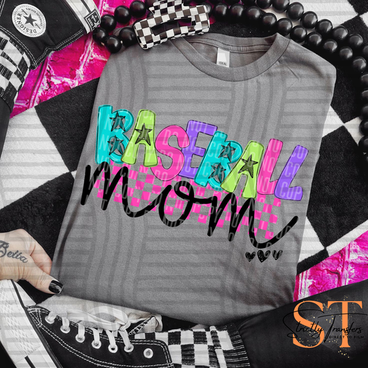 Baseball Mom Checkmate Direct to Film Transfers