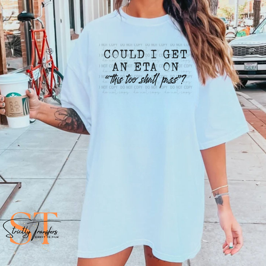 ETA on This Too Shall Pass Direct to Film Transfers