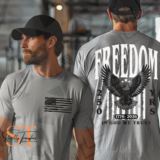 Freedom 250 Years - pocket design included Direct to Film Transfers