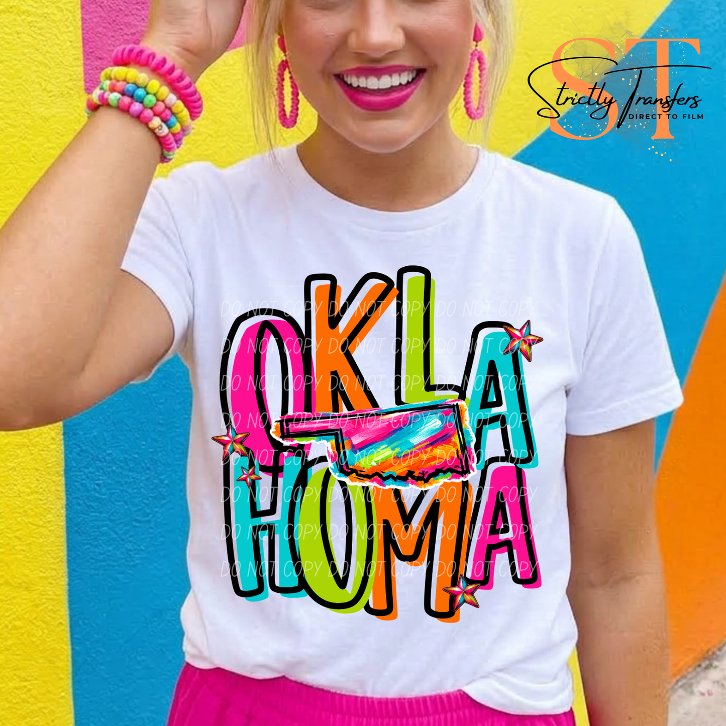 Oklahoma Neon Direct to Film Transfers