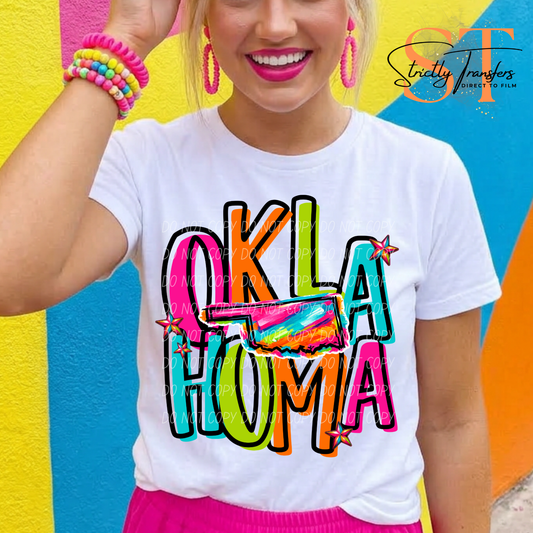 Oklahoma Neon Direct to Film Transfers