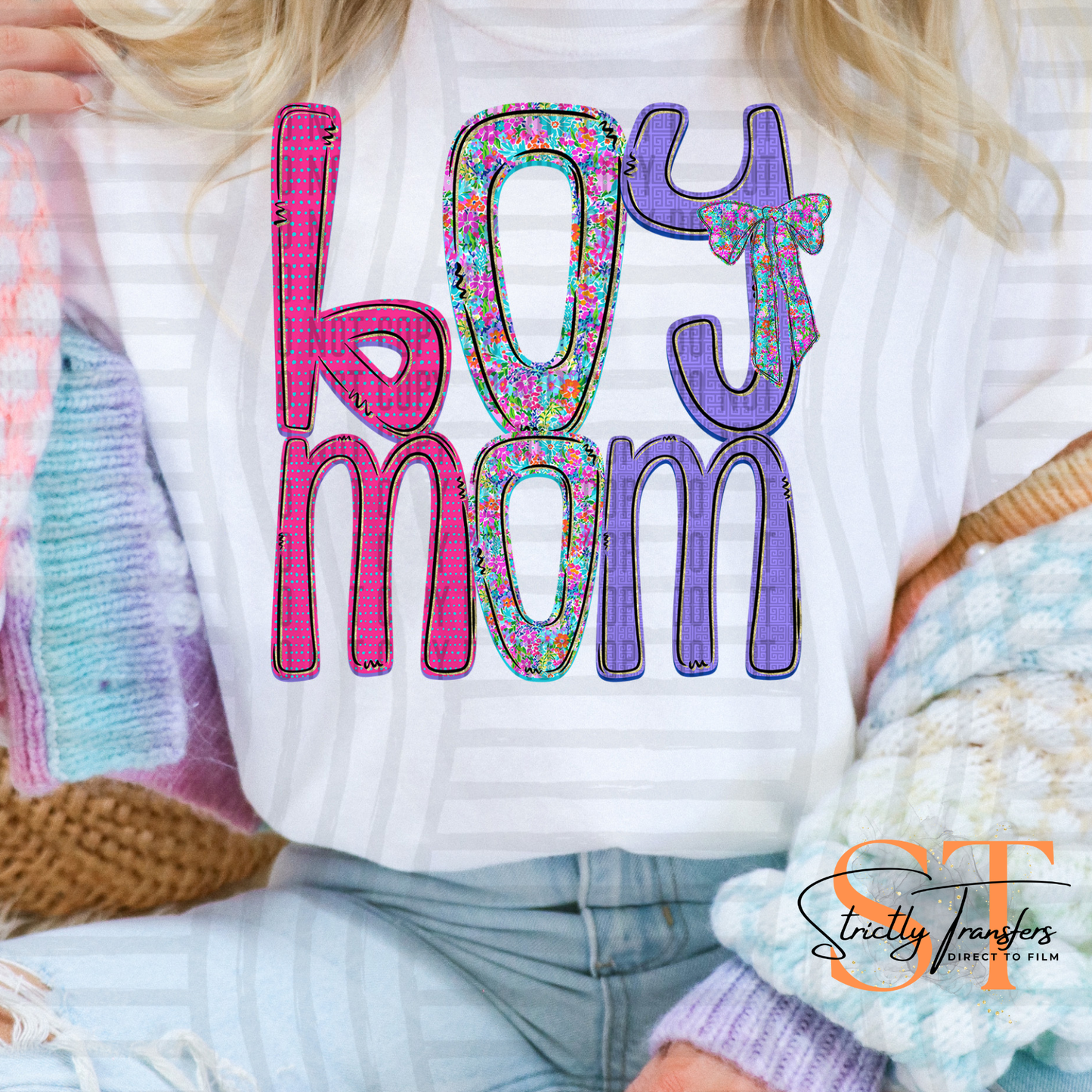 Boy Mom Bloom Burst Direct to Film Transfers