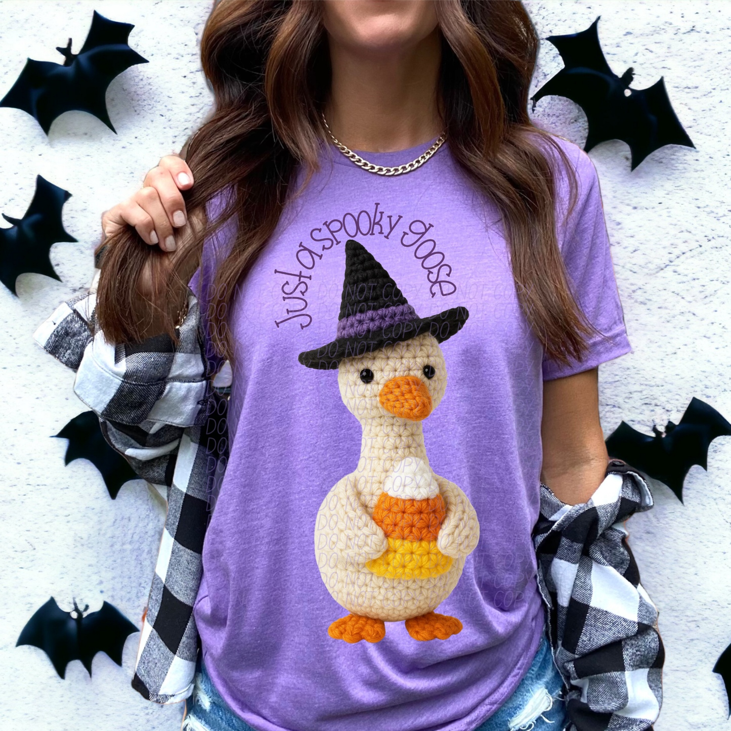 Spooky Goose Candy Corn Faux Yarn Direct to Film Transfers