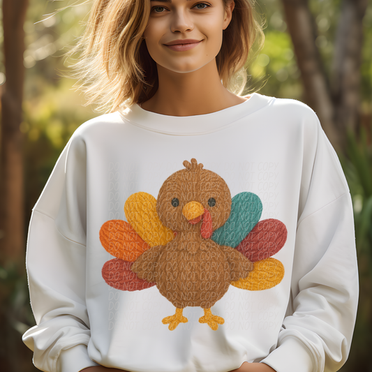 Faux Yarn Turkey Direct to Film Transfers