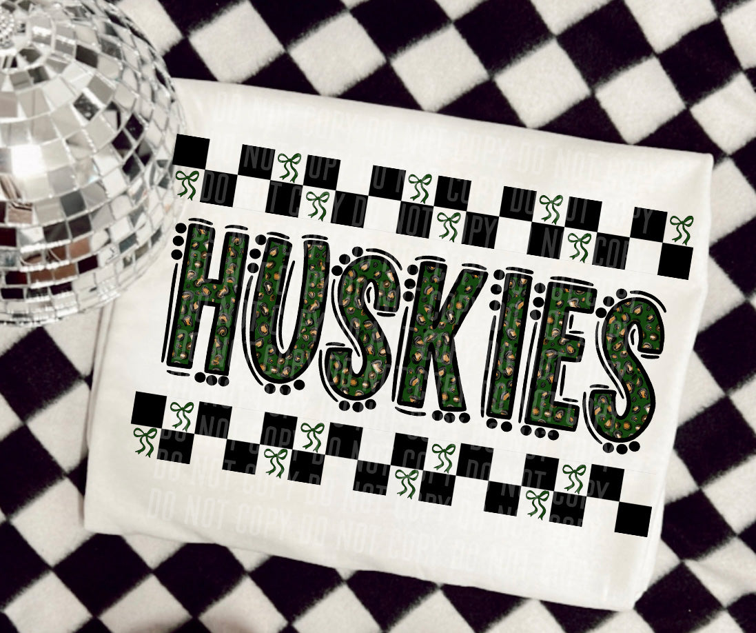 Huskies Wild Checks Direct to Film Transfers