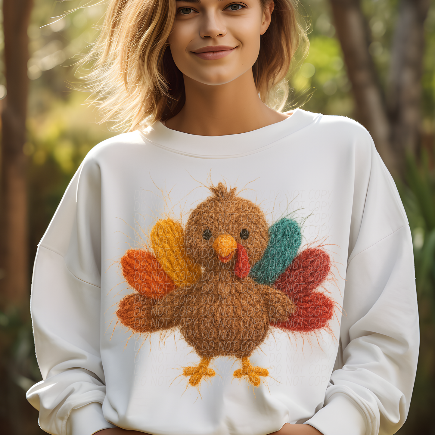 Faux Yarn Wild Turkey Direct to Film Transfers