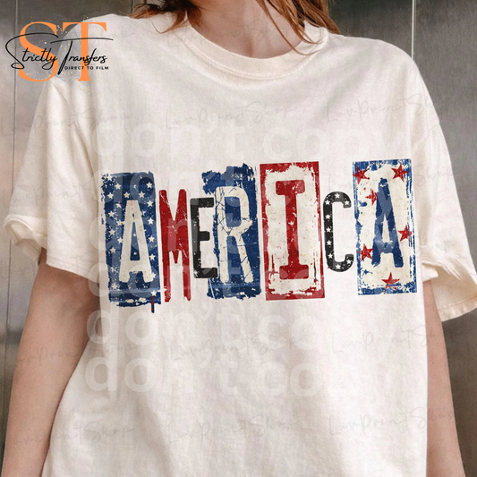 America Plates Direct to Film Transfers