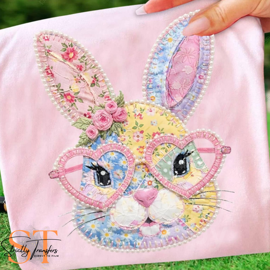 Bunny Faux Patch Direct to Film Transfers