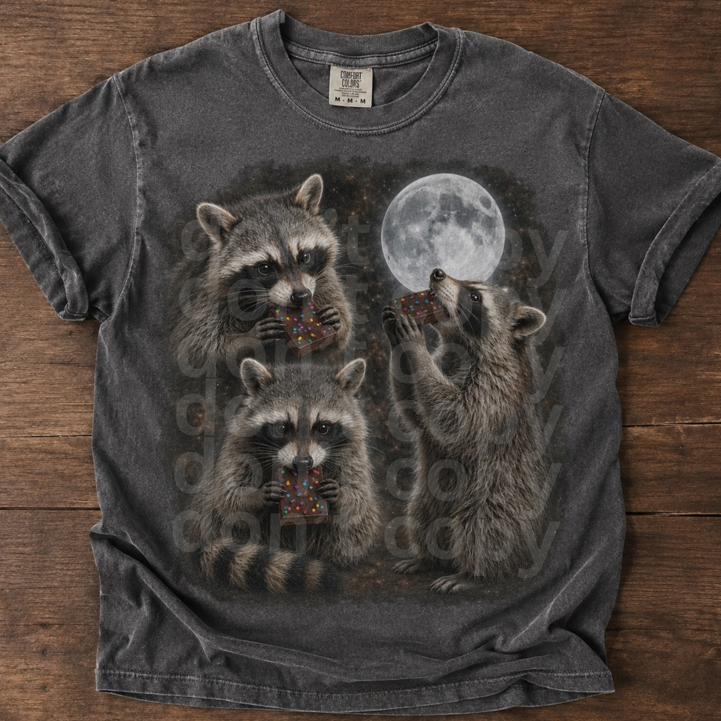 Racoons with Brownies Direct to Film Transfers