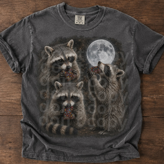Racoons with Brownies Direct to Film Transfers