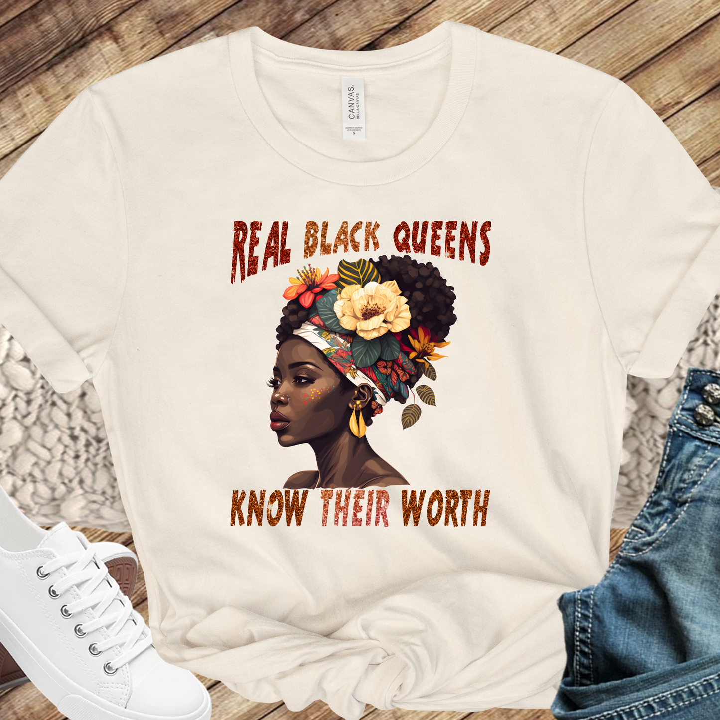 Beautiful Black Queen - Real Black Queens Know Their Worth Direct to Film Transfer