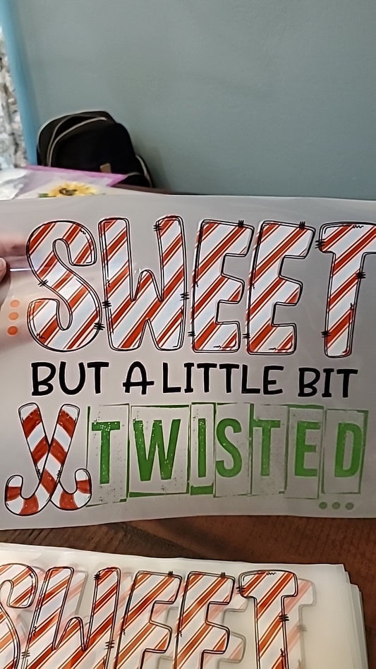 Sweet But Twisted Peppermint Direct to Film Transfer